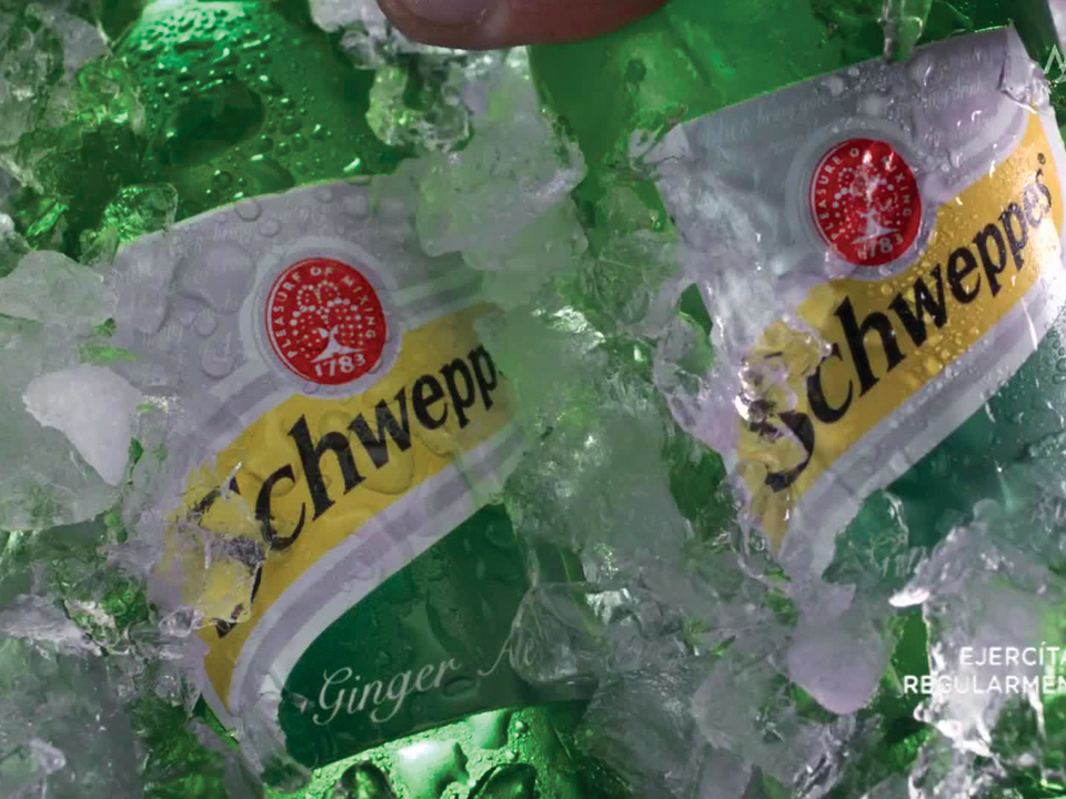 Schweppes Bottle/Ice